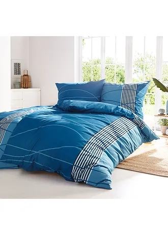 Linon dekbedovertrek • blauw • bonprix online shop