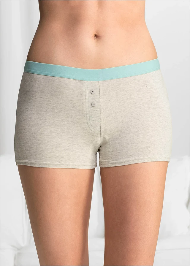 Lot de 4 boxers femme • écru chiné + uni • product-page.page-title-suffix