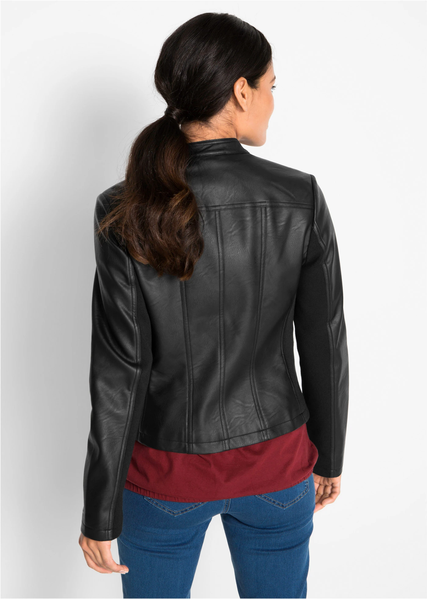 Veste enduite en viscose • noir • Boutique bonprix