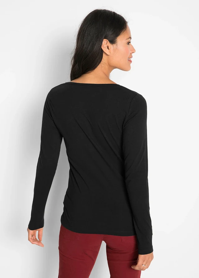 Longsleeve met ronde hals • zwart • product-page.page-title-suffix