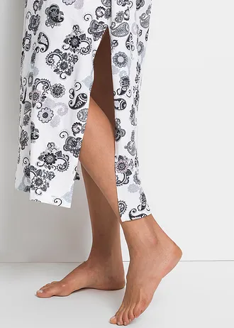 Dlouhá noční košile z organické bavlny • přírodní bílo-šedá se vzorem • bonprix obchod