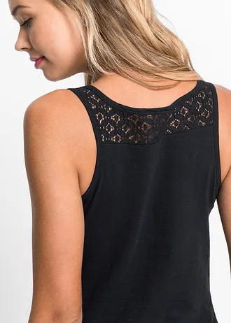 Tanktop van katoen • zwart • bonprix online shop