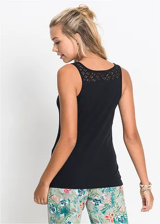 Tanktop van katoen • zwart • bonprix online shop