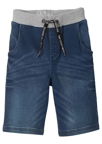 Bermudy jeansowo-dresowe • niebieski denim • sklep bonprix
