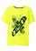 Póló gördeszkás mintával, szín: neonsárga-mintás