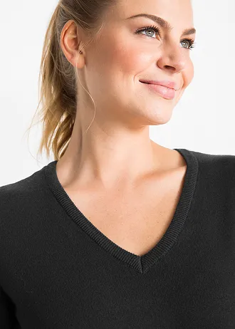 Pull en fine maille • noir • Boutique bonprix