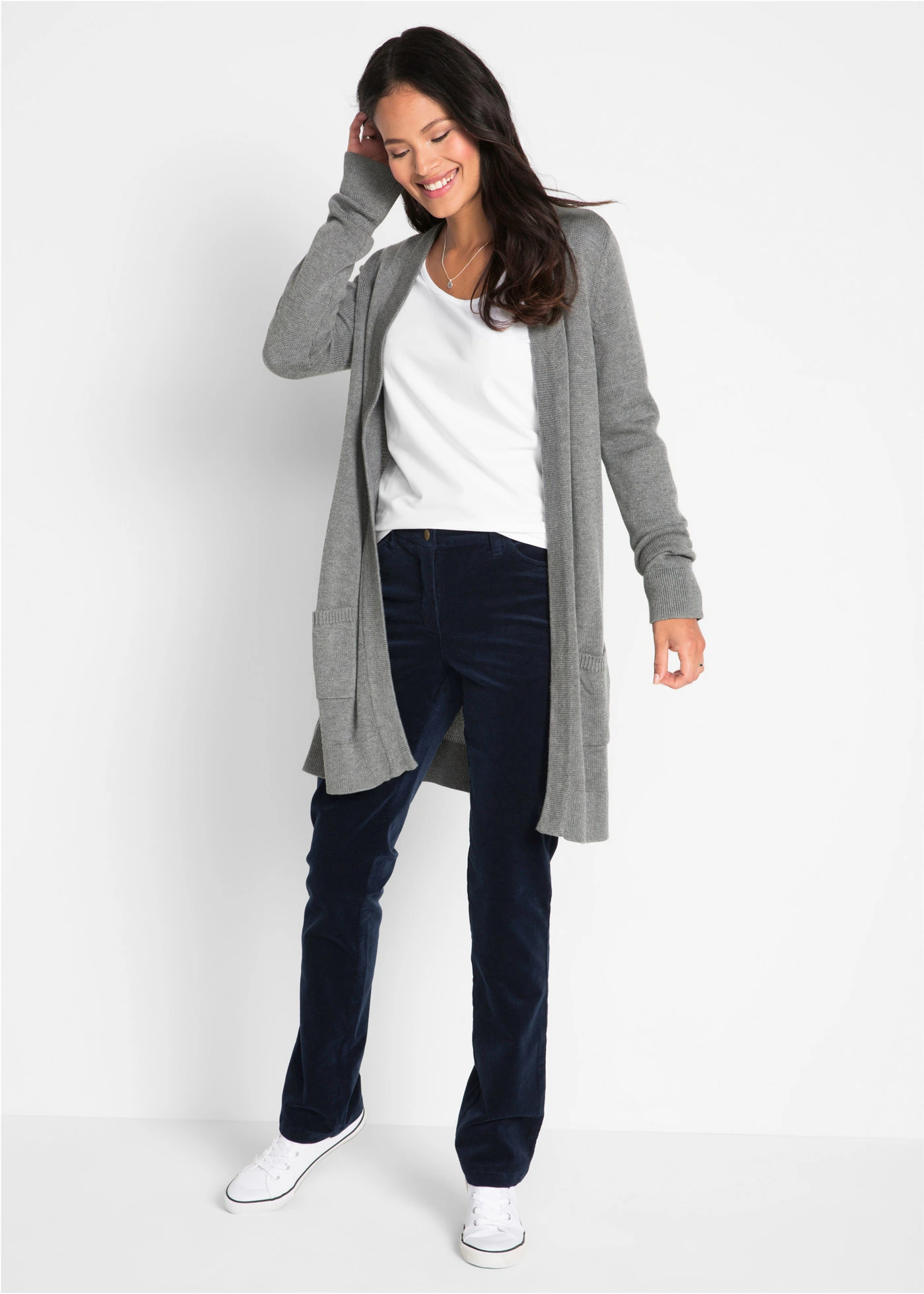 Přiléhavé triko s dlouhým rukávem • bílá • bonprix obchod