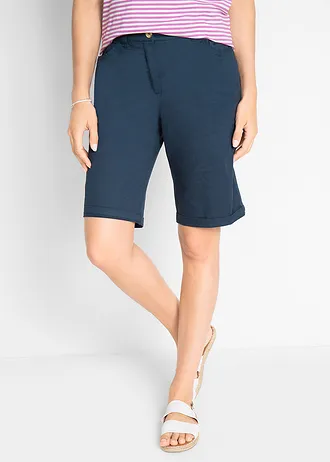 Bavlnené bermudy pepertouch s pohodlným pásom • tmavomodrá • obchod bonprix