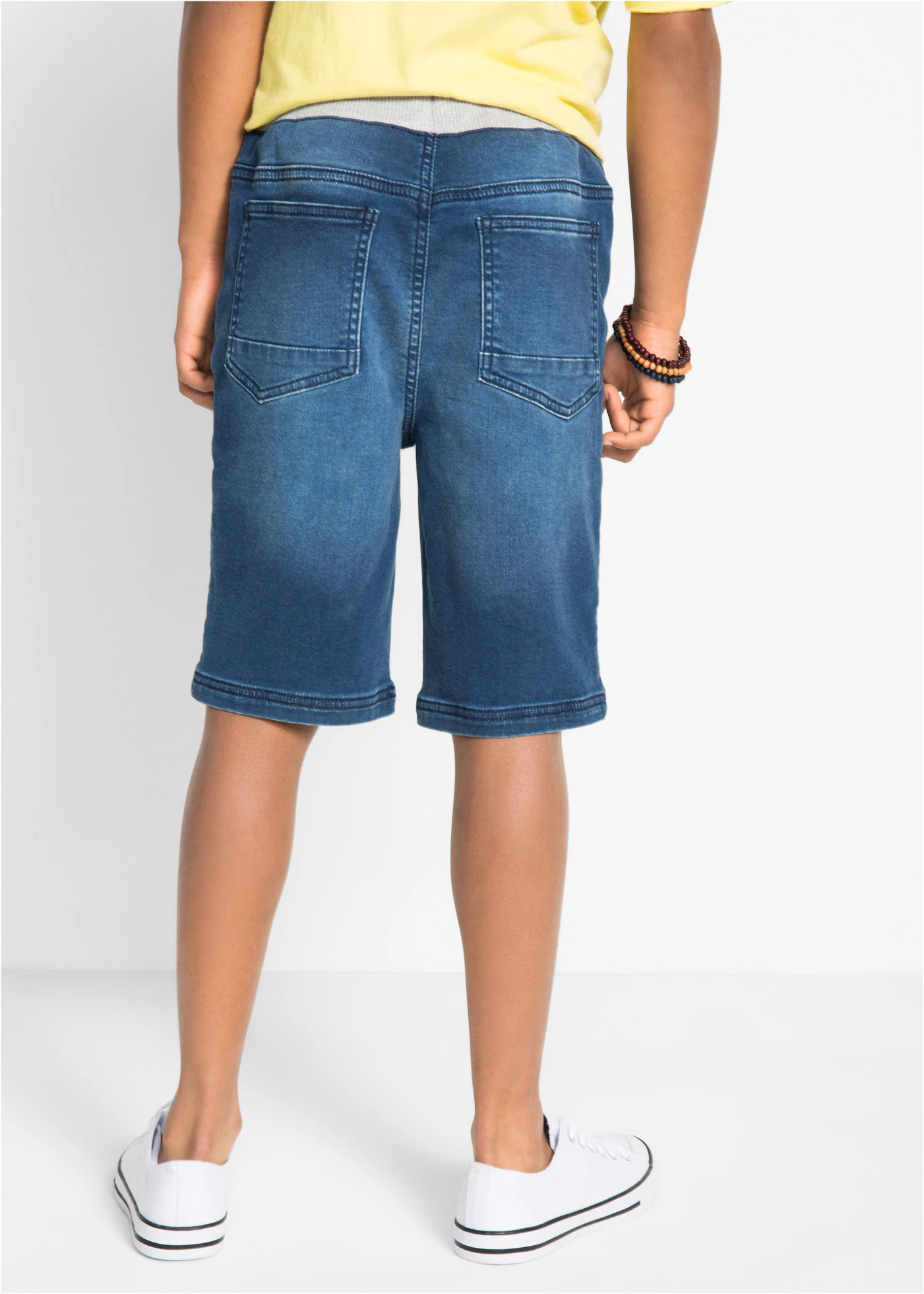 Teplákové džínové bermudy • modrý denim • bonprix obchod