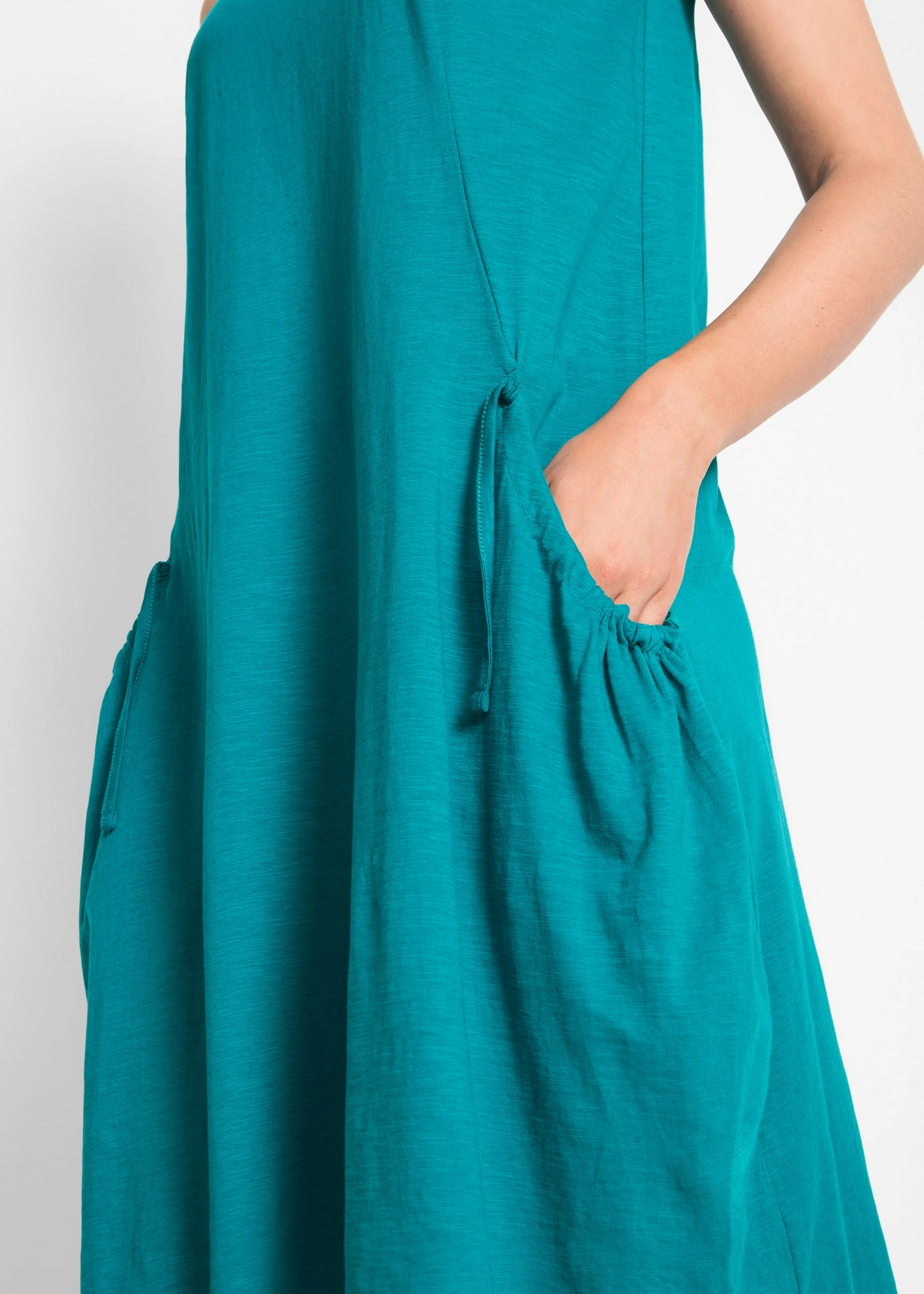 Jurk van katoen-jersey met zakken • kobaltturkoois • bonprix online shop