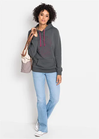 Pohodlné strečové džíny Bootcut, Mid Waist • světle modrá used • bonprix obchod