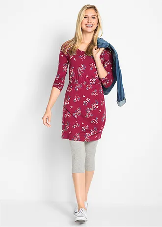 Slim fit capri legging (set van 2) • lichtgrijs gemêleerd+zwart • bonprix online shop