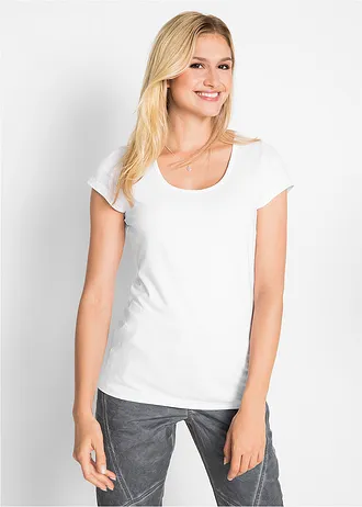 Accentuerend T-shirt, Kleur: wit
