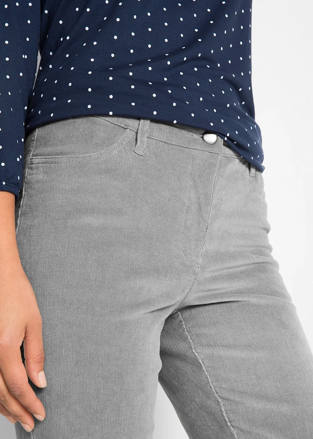 Pantalon extensible en velours côtelé • gris • product-page.page-title-suffix