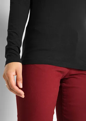 Přiléhavé triko s dlouhým rukávem • černá • bonprix obchod