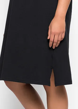 Kort nachthemd van puur biologisch katoen, Kleur: zwart