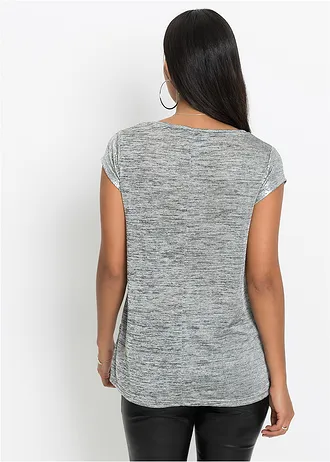 Glittershirt • grijs-zilverkleur gemêleerd • bonprix online shop