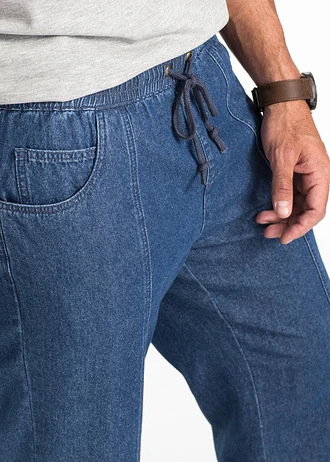 Lichte loose fit broek, straight • blauw • bonprix online shop
