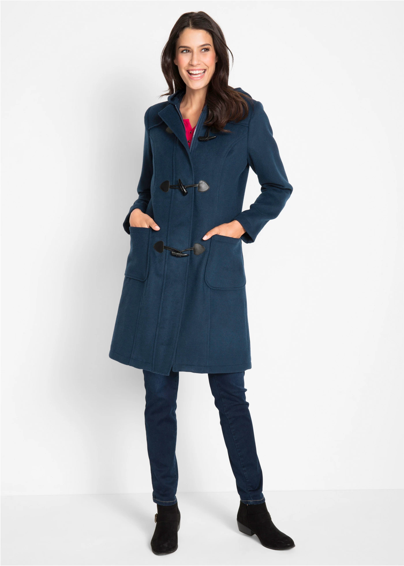 Duffle-coat • bleu foncé • Boutique bonprix