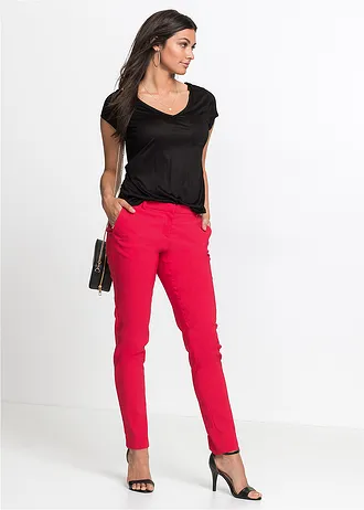 T-shirt van zachte viscose, Kleur: zwart