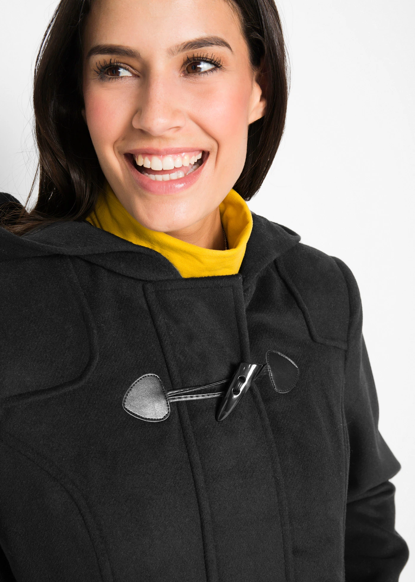 Duffle-coat • noir • Boutique bonprix