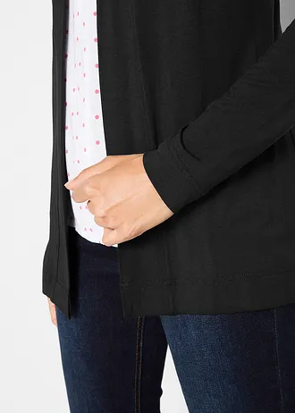 Shirtvest in een zachte viscosemix • zwart • bonprix online shop