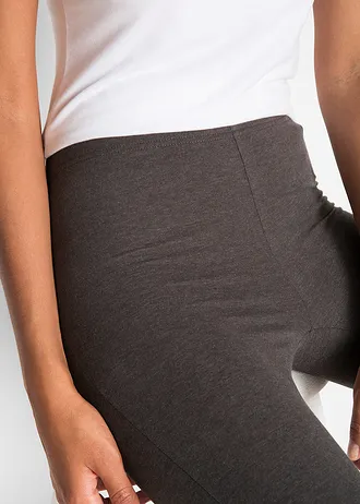 Lot de 2 leggings corsaire • anthracite chiné/noir • Boutique bonprix