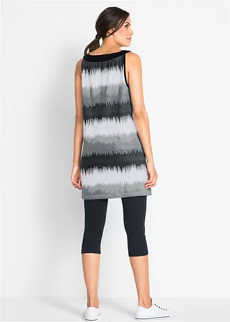 Jurk + capri legging (2-dlg. set) • zwart grafische print • bonprix online shop