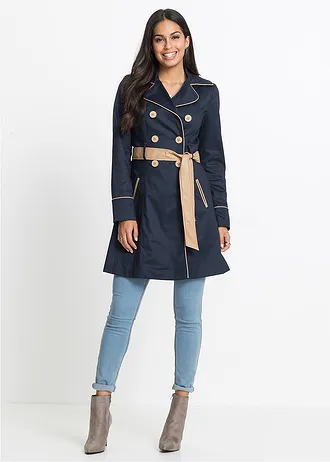 Trenchcoat, Kleur: donkerblauw