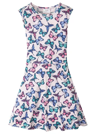 Jersey jurk van puur biologisch katoen • lichtroze met print • bonprix online shop