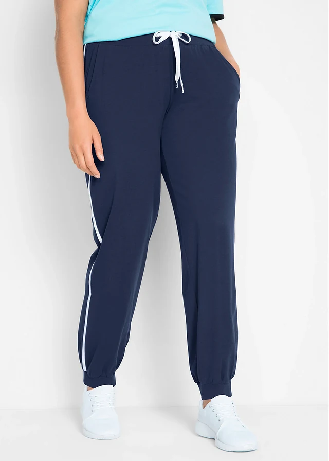 Pantalon de jogging en coton, Couleur: bleu foncé