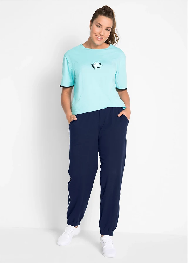 Pantalon de jogging en coton, Couleur: bleu foncé