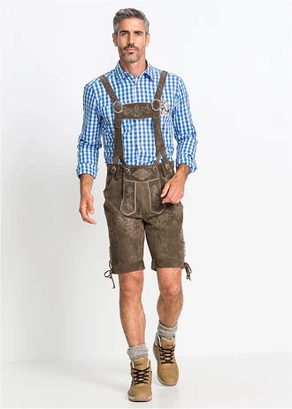 Krátké krojové kožené kalhoty Regular Fit • olivová • bonprix obchod