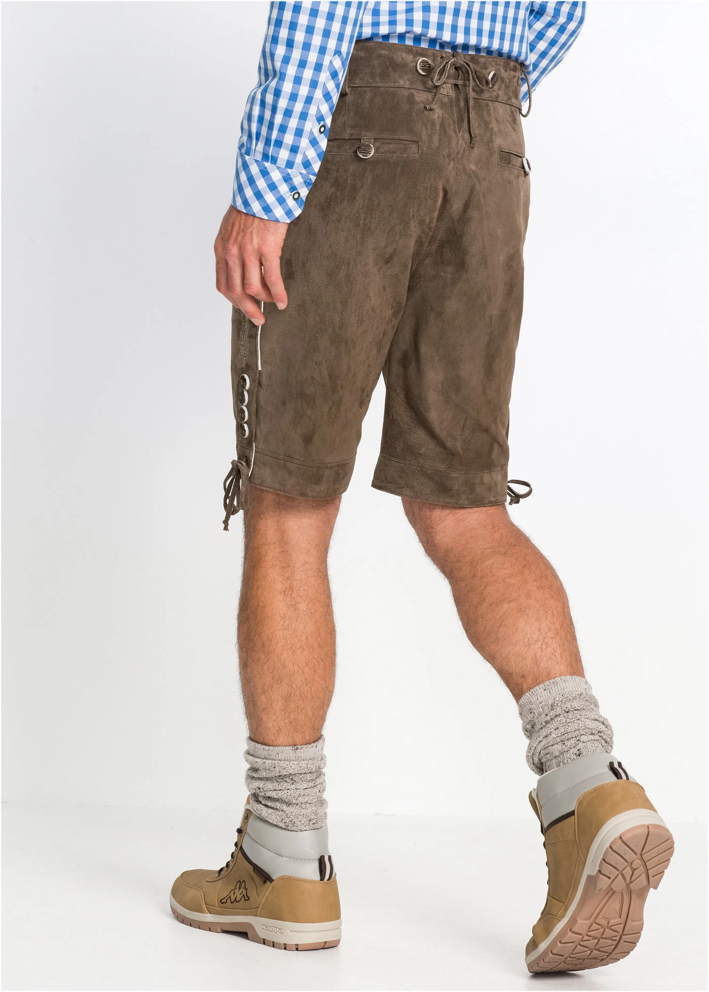 Krátké krojové kožené kalhoty Regular Fit • olivová • bonprix obchod
