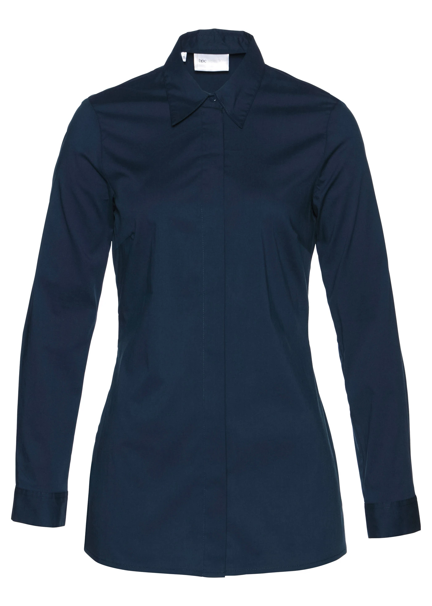 Dlouhá strečová halenka • tmavě modrá • bonprix obchod