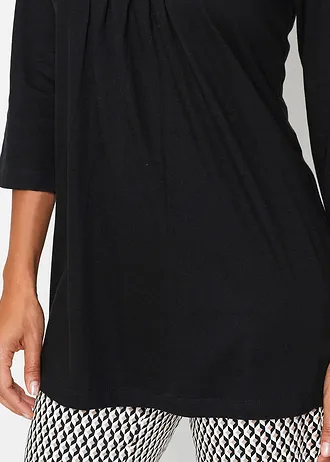 Longshirt van puur katoen • zwart • bonprix online shop