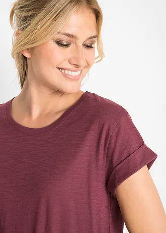 Dlouhé tričko z čisté bavlny • javorově červená • bonprix obchod