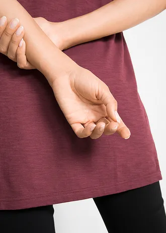 Dlouhé tričko z čisté bavlny • javorově červená • bonprix obchod