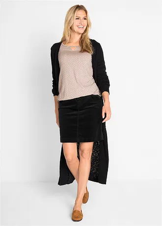 Strečová manšestrová sukně • černá • bonprix obchod