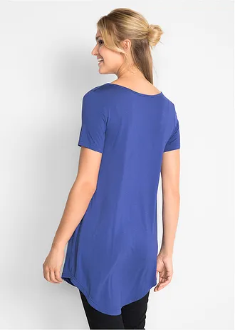 Longshirt, korte mouw, Kleur: saffierblauw