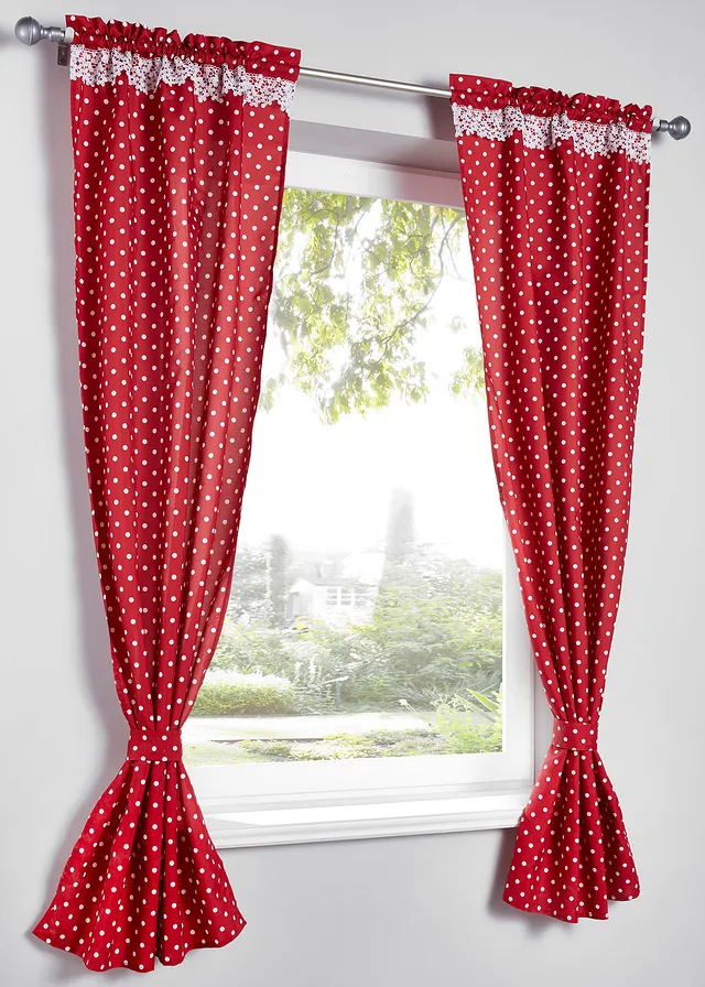 Záves s potlačou s dekoračnými úchytmi (2ks) Záves s potlačou s dekoračnými úchytmi (2ks)