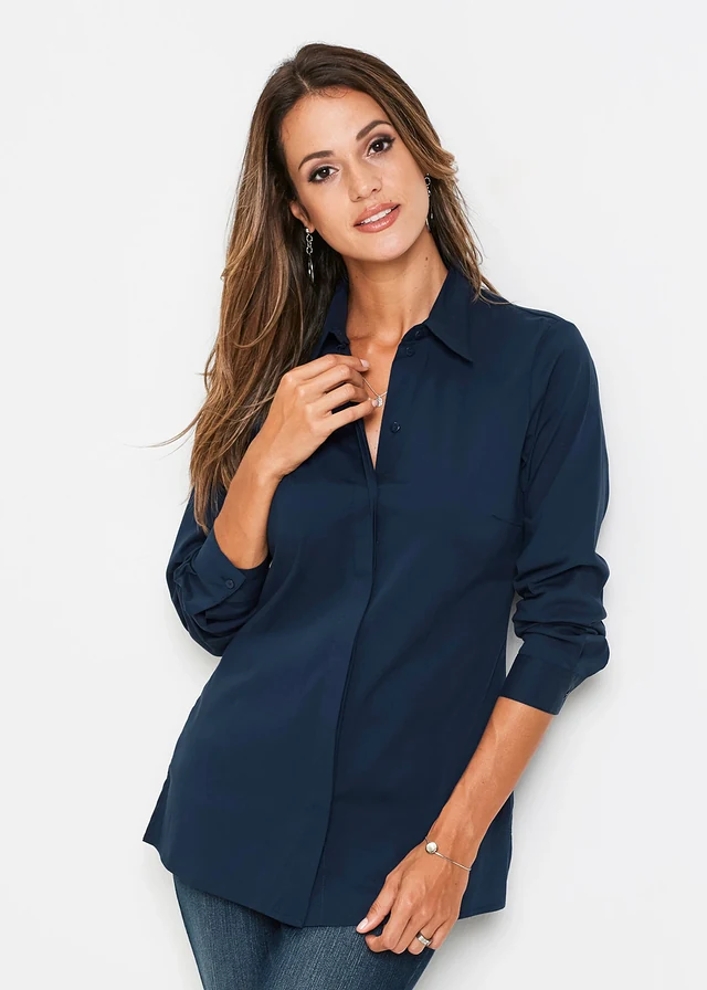 Chemisier long extensible • bleu foncé • product-page.page-title-suffix