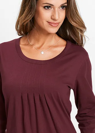 Longshirt van puur katoen • esdoornrood • bonprix online shop