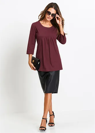 Longshirt van puur katoen • esdoornrood • bonprix online shop