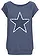 Tričko s natištěnou hvězdou, barva: indigo s potiskem