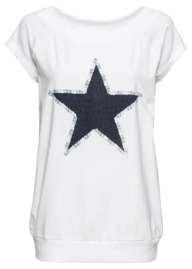 Tricou cu imprimeu stea