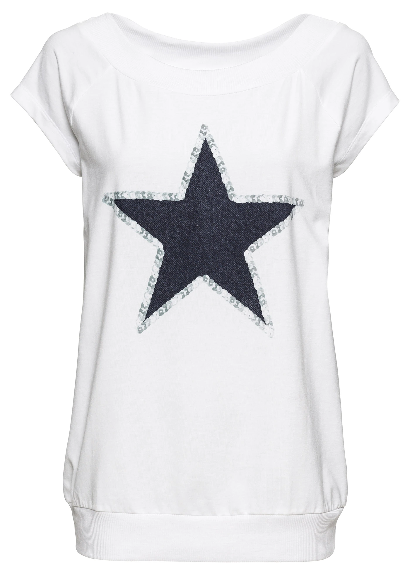Tričko s natištěnou hvězdou • bílá s potiskem • bonprix obchod