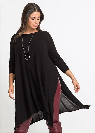 Hosszú pulóver, szín: fekete