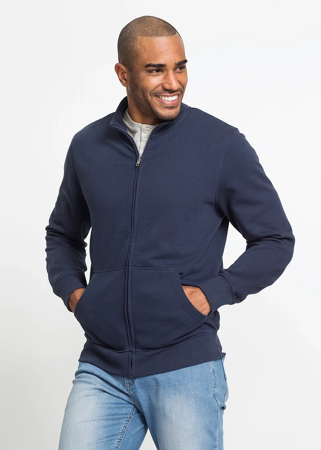 Sweat zippé à col montant • bleu foncé • product-page.page-title-suffix
