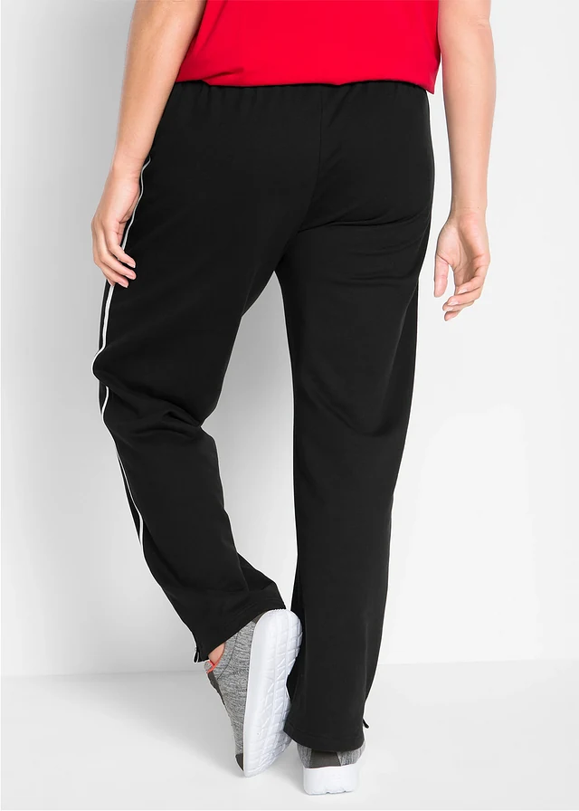Katoenen sweatpants van katoen, Kleur: zwart gestreept